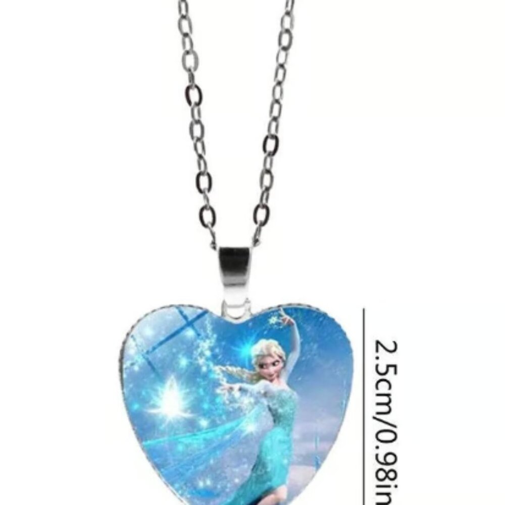 FROZEN Heart Pendant Necklace Elsa